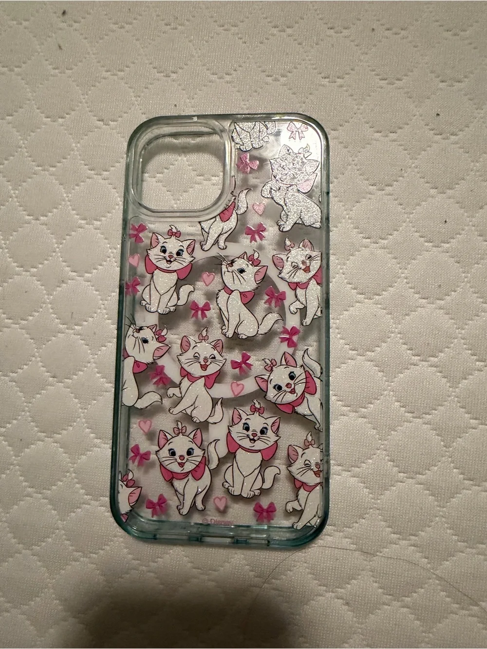 Cute Pink Cat Clear Phone Case for iPhone - Transparent Pink Cat Pattern